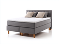 Camas dobles tapizadas 210x180x110 cm - gris oscuro - diseño moderno capitoné