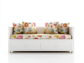 Sofás cama de madera 200x90x85 cm blanco - diseño clásico con cajones