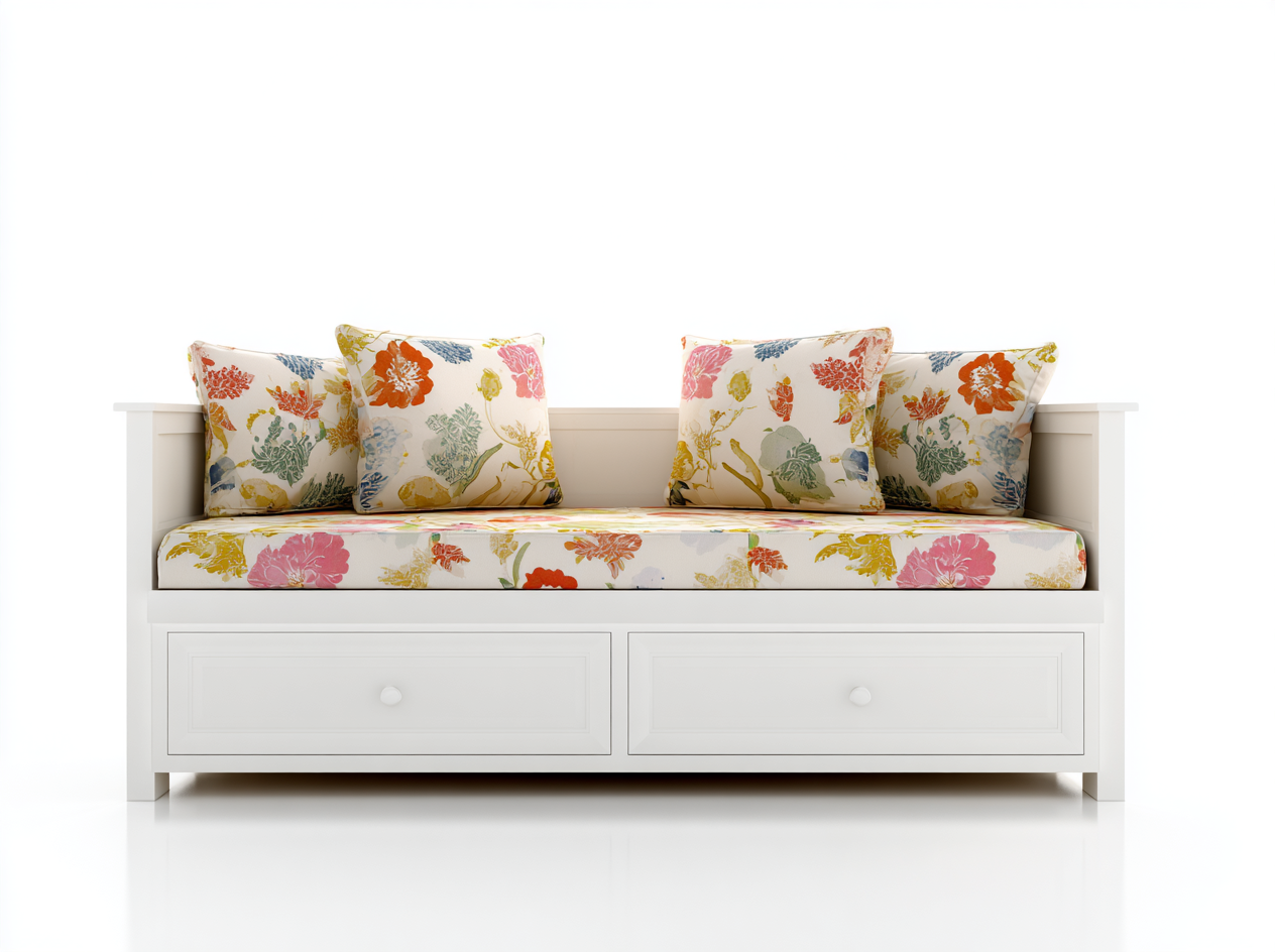 Sofás cama de madera 200x90x85 cm blanco - diseño clásico con cajones