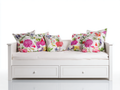 Sofás cama madera MDF 200x90x85 cm - blanco - con 2 cajones diseño moderno para salón dormitorio