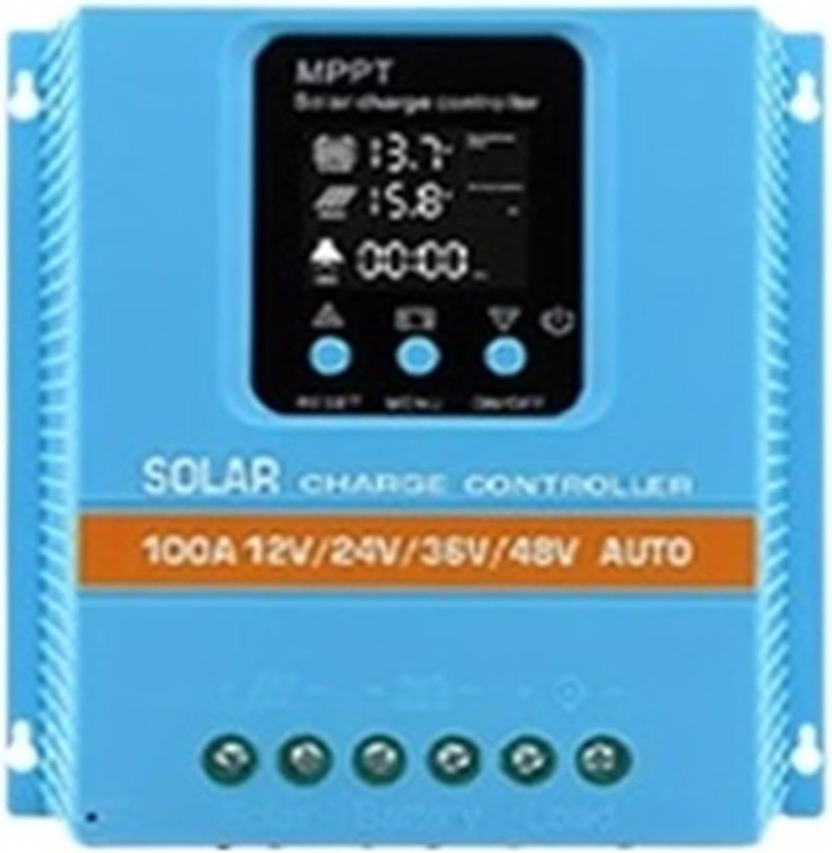 BAPPRJJ controlador de carga solar MPPT - Capacidad de 100 A con pantalla LCD - Compatible con baterías de plomo ácido y litio - Regulador aislado para sistemas solares