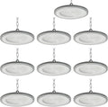 Pack de 10 campanas LED UFO industriales - 200 W y 24000 lúmenes con luz de 6500 K - 288 LED y protección IP65 con cadena - Para nave fábrica almacén y muelle