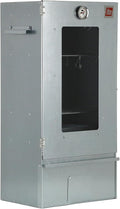 ITA 7002 - Ahumador vertical de carbón de 81 x 40 x 29 cm - Acero inoxidable con termómetro y accesorios - Para carne pescado queso salchichas y ahumado doméstico