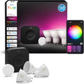 Philips Hue Kit de Inicio Pro - Hue Bridge Pro Smart Button y 3 bombillas inteligentes E27 - Luz blanca y de colores con Matter - Compatible con Apple Home Alexa Google Assistant y SmartThings