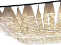 Tira luminosa creativa de techo de 50 m - Gasa champán con luz blanca y pliegues de 40 cm - Material sintético de fácil instalación - Para bodas cumpleaños y fiestas