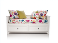 Sofás cama de madera 200x90x82 cm - blanco-multicolor - diseño clásico con cajones