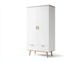 Armarios de madera 90x50x180 cm - blanco-roble natural - diseño moderno con cajones