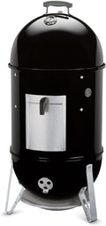 Weber Smokey Mountain Cooker - Ahumador de carbón de 47 cm - Diseño negro con estructura para cocción y ahumado prolongado - Para carne pescado y barbacoa exterior