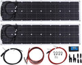 Kit de panel solar - 50 W y 18 V con controlador de 40 A - 2 puertos USB de 5 V y 2 A con células monocristalinas - Para barco hogar camping y sistemas portátiles