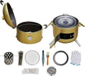 AREBH barbacoa ahumador de barril portátil - Acero inoxidable con diámetro de 32 cm - Cocción integral de 360 grados con termómetro - Para asar y ahumar carne