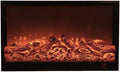 Chimenea eléctrica de pared de 1000 x 600 x 180 mm - Calentador con efecto de llama - Diseño para montaje o inserción - Estufa eléctrica decorativa para salón