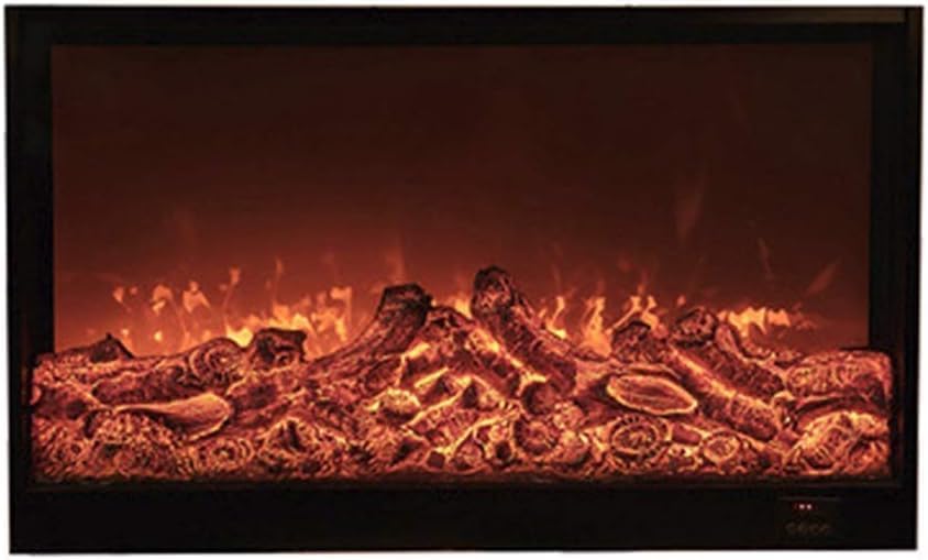 Chimenea eléctrica de pared de 1000 x 600 x 180 mm - Calentador con efecto de llama - Diseño para montaje o inserción - Estufa eléctrica decorativa para salón