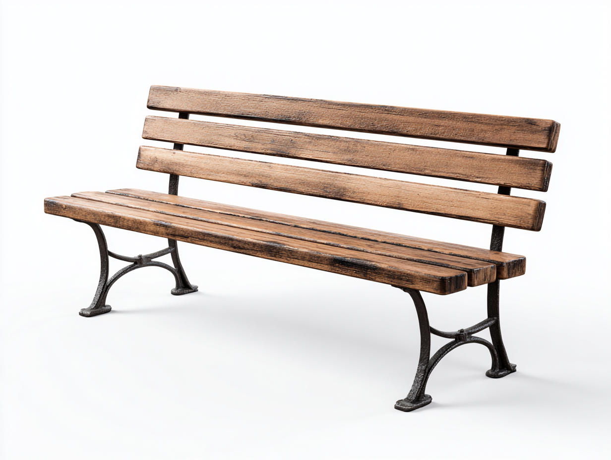 Banco de jardín madera y metal 165x62x84 cm - marrón-negro - diseño clásico con respaldo