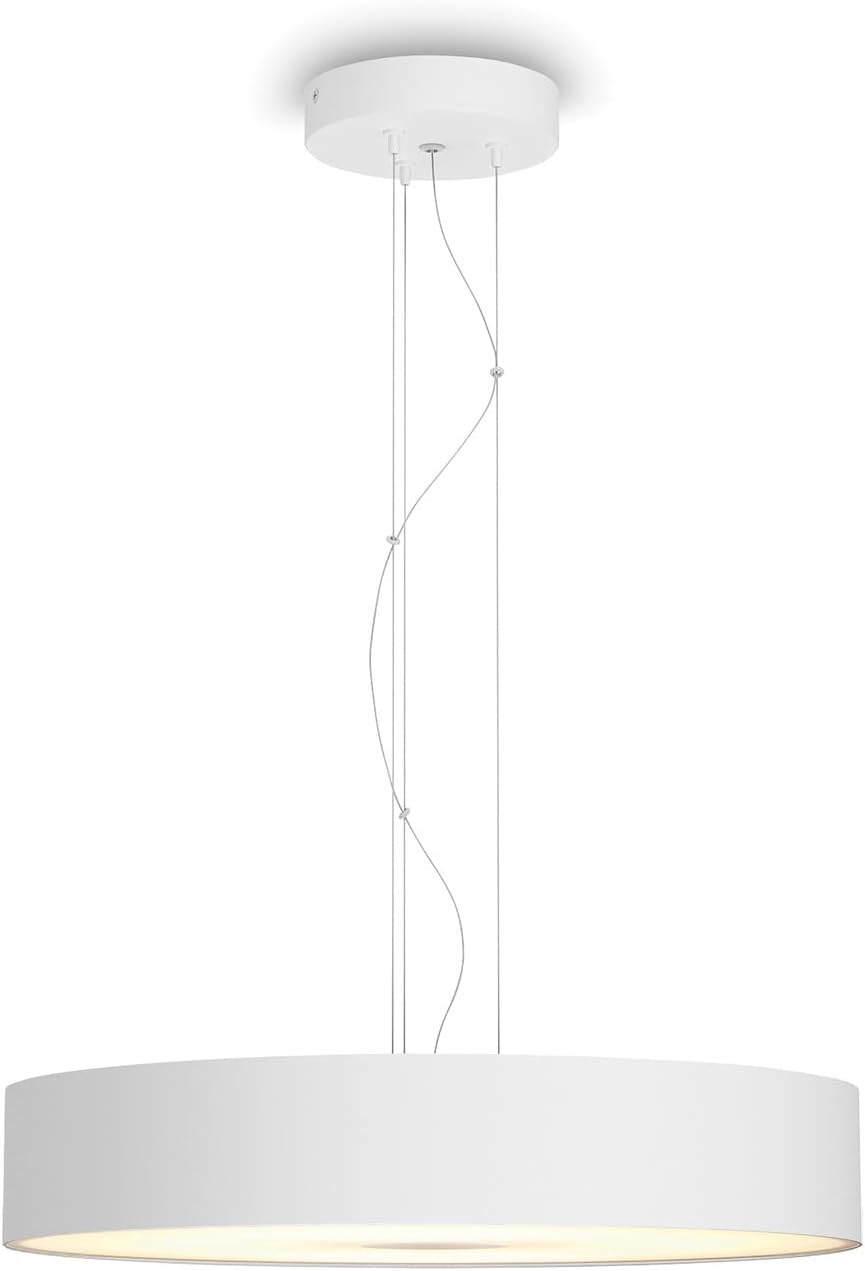 Philips Hue Fair - Lámpara colgante LED inteligente de 44,4 cm - Luz blanca de cálida a fría - Compatible con Alexa y Google Home para salón y comedor