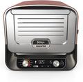 Ninja Woodfire horno eléctrico exterior 8 en 1 - Horno de pizza asador y ahumador de 2400 W - Piedra y bandeja Pro Heat con 6 ajustes de pizza - Modelo OO101EU naranja
