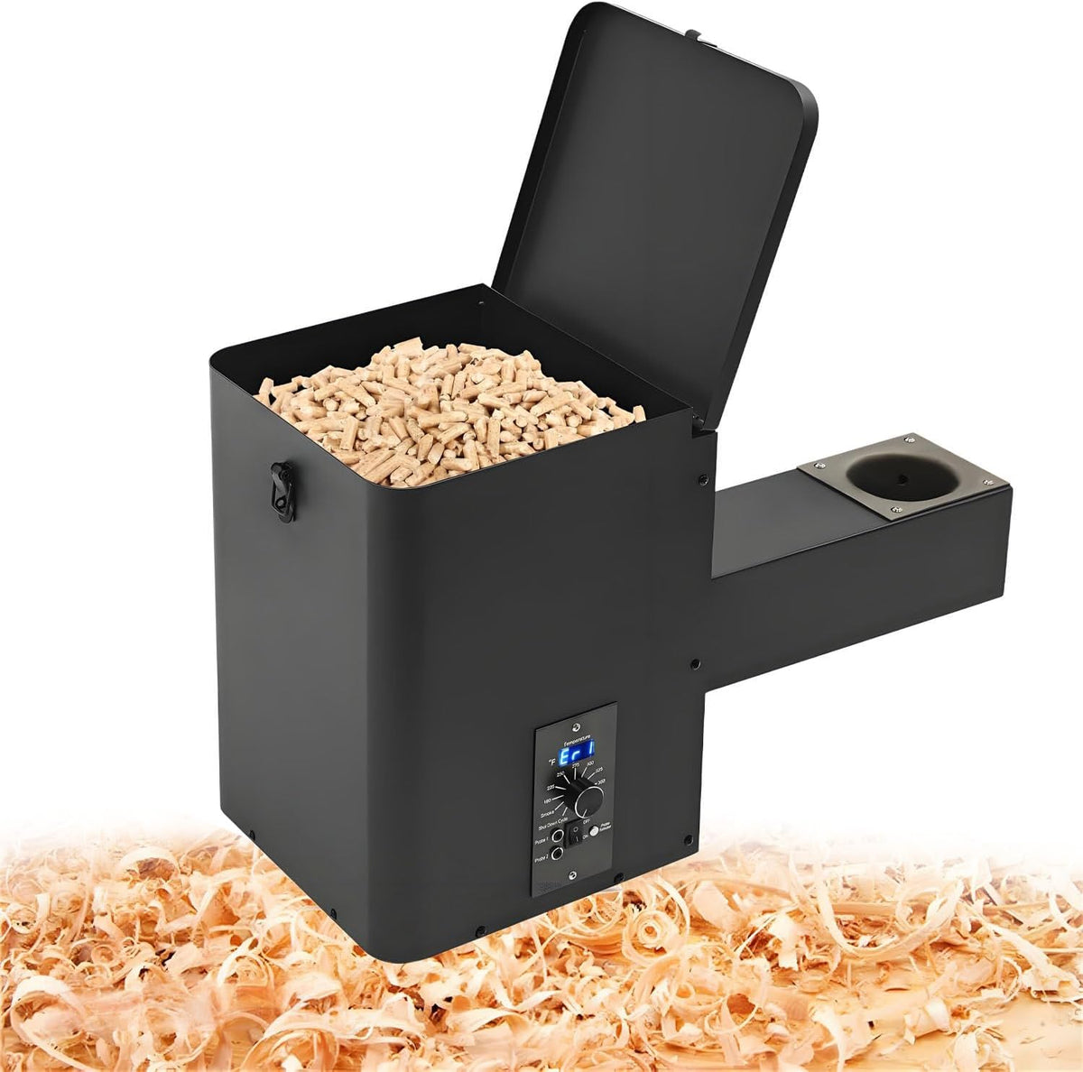 WTRYRN extensión de tolva vertical para pellets - Kit de montaje y ajuste - Peso de 13,5 kg - Para barbacoa ahumado horneado asado y estofado