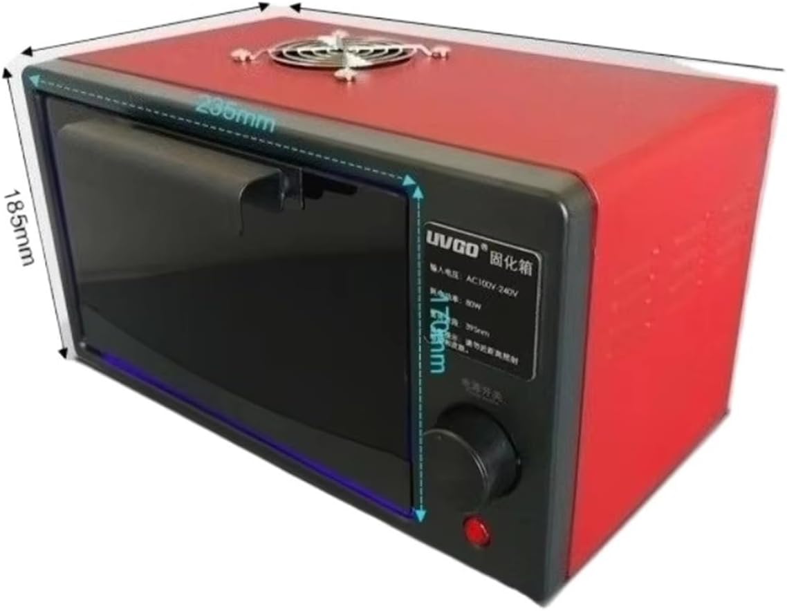 Caja de curado UV - 120 W y longitud de onda de 365 nm - Luz LED de alta intensidad con interruptor - Para resina adhesivos y superficies curvas