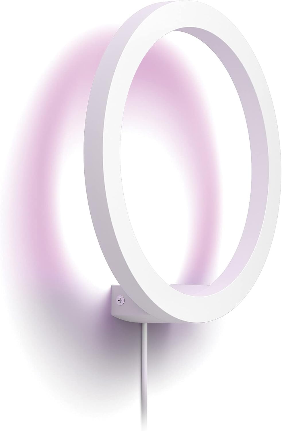Philips Hue Sana - Aplique mural LED inteligente blanco - Luz blanca y de colores en aluminio - Compatible con Alexa y Google Home para salón e interior