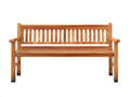 Bancos de jardín madera 150x60x90 cm - madera natural - diseño clásico con reposabrazos