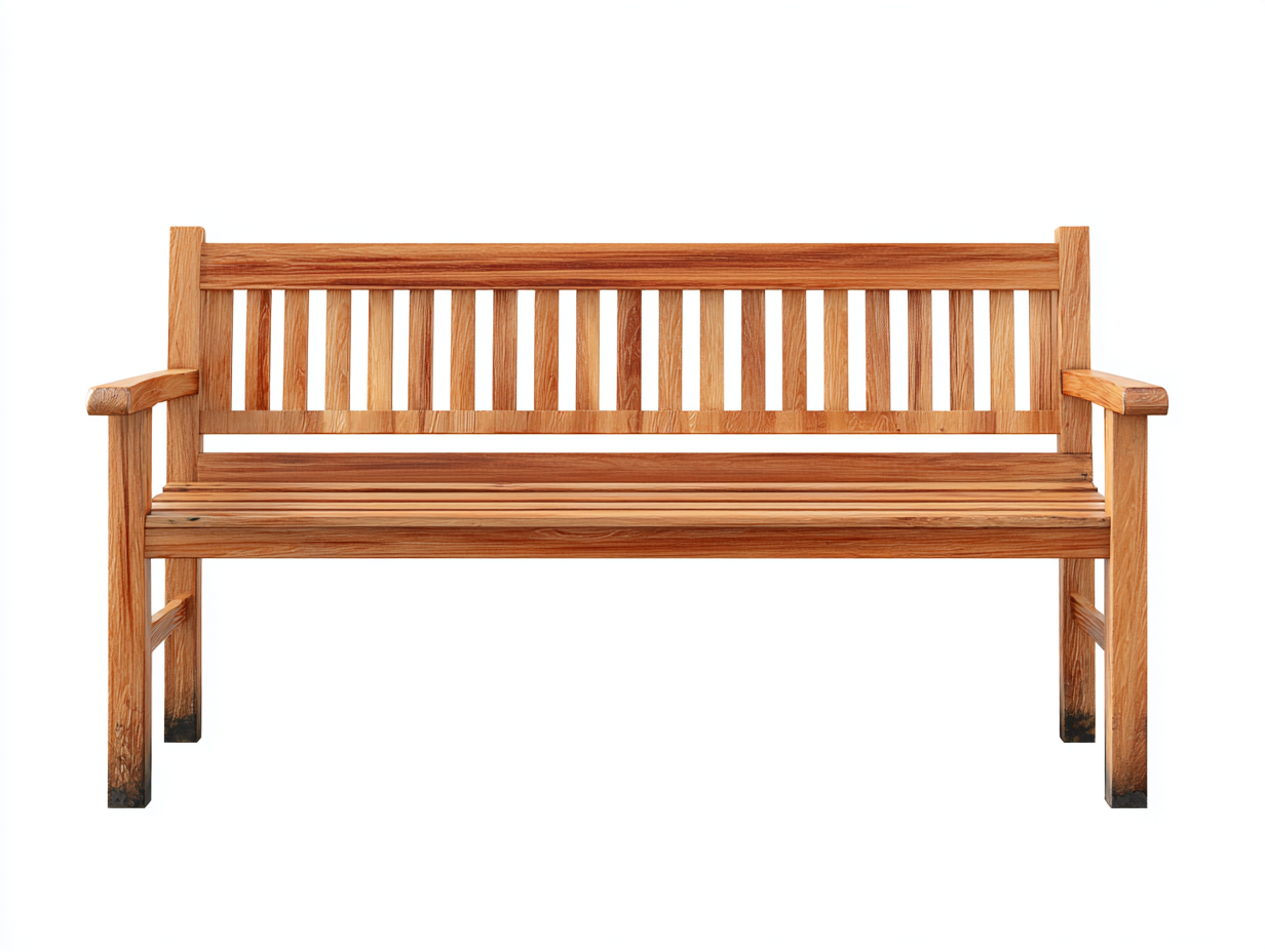 Bancos de jardín madera 150x60x90 cm - madera natural - diseño clásico con reposabrazos