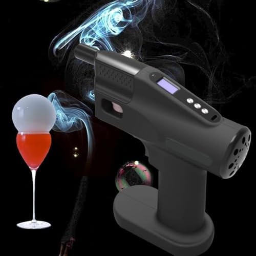 Pistola infusora de humo - Ahumador frío portátil de mano en color negro - Generador de humo para alimentos y bebidas - Para cócteles queso carne cocina y presentaciones gourmet