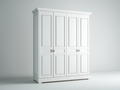 Armarios de madera 180x60x200 cm blanco - diseño clásico de cuatro puertas