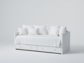 Sofás cama de madera 200x90x82 cm - blanco - diseño moderno con cajones