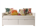 Sofás cama de madera 200x90x82 cm - blanco roto - diseño moderno con cajones