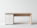 Mesas de oficina madera 140x60x75 cm blanco-madera diseño moderno