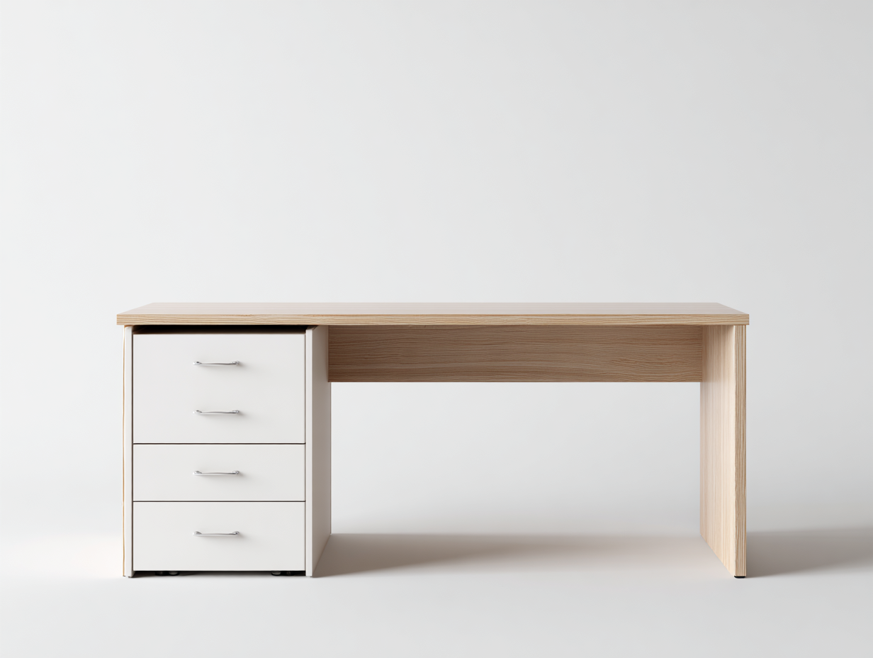 Mesas de oficina madera 140x60x75 cm blanco-madera diseño moderno