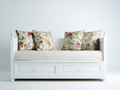 Sofás cama de madera 200x90x85 cm - blanco - diseño clásico con cajones