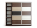 Armarios de madera 200x60x210 cm - marrón-beige - diseño moderno con puertas correderas