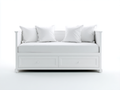 Sofás cama madera MDF 200x90x85 cm - blanco - con 2 cajones diseño moderno para salón dormitorio
